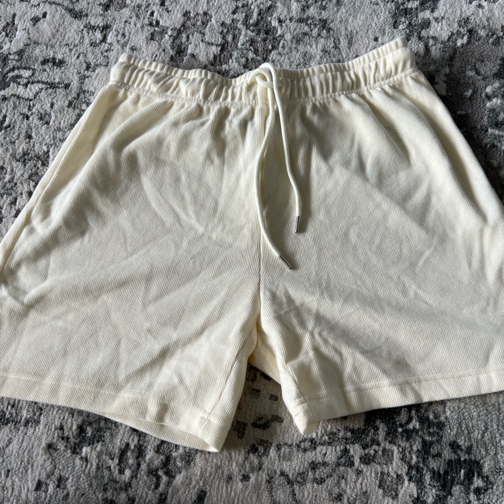 Womens high waisted jaw string sweat shorts